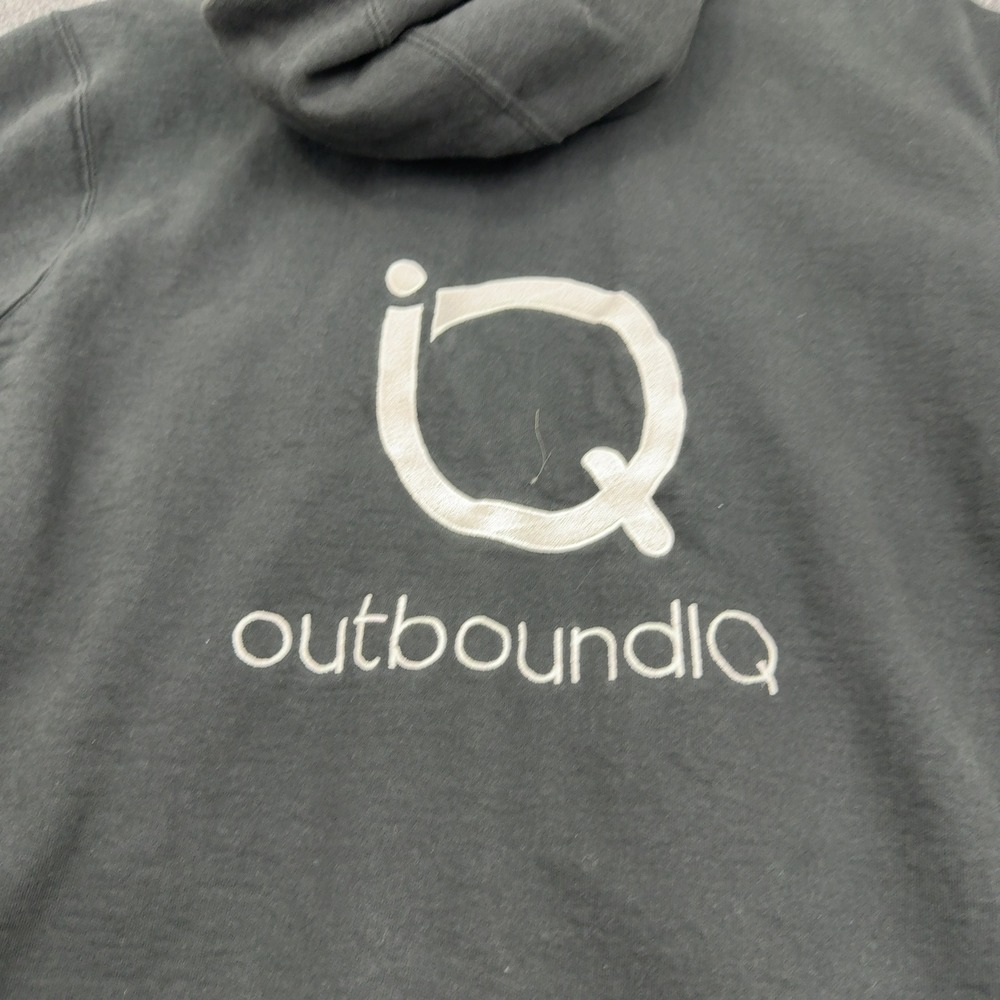 American Giant Zip Up Hoodie Men XL Black Cotton OutboundIQ Graphic Casual Style - Picture 7 of 8